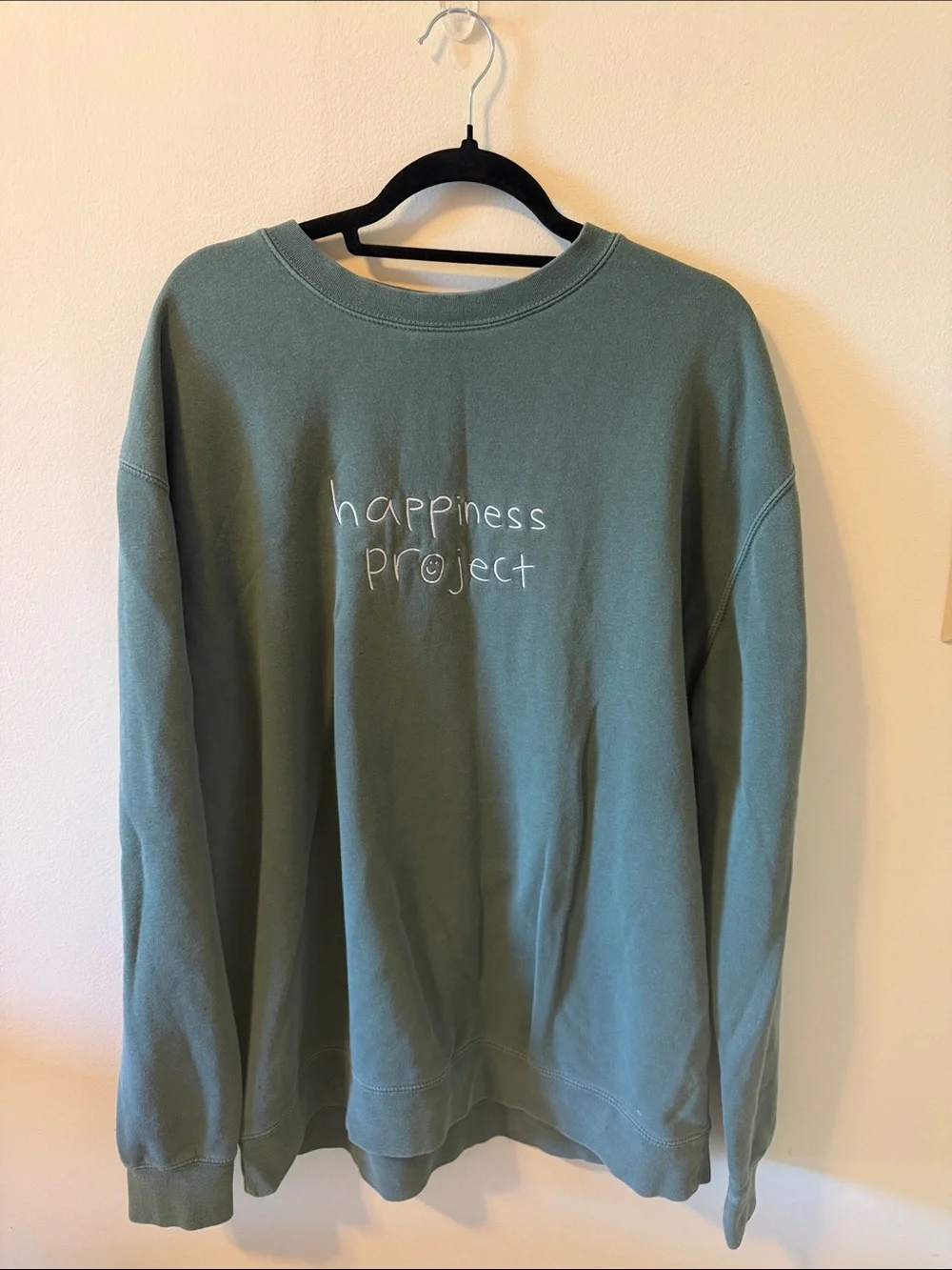 Women's Crewneck Sweater in Olive Green - Picture 2 of 3
